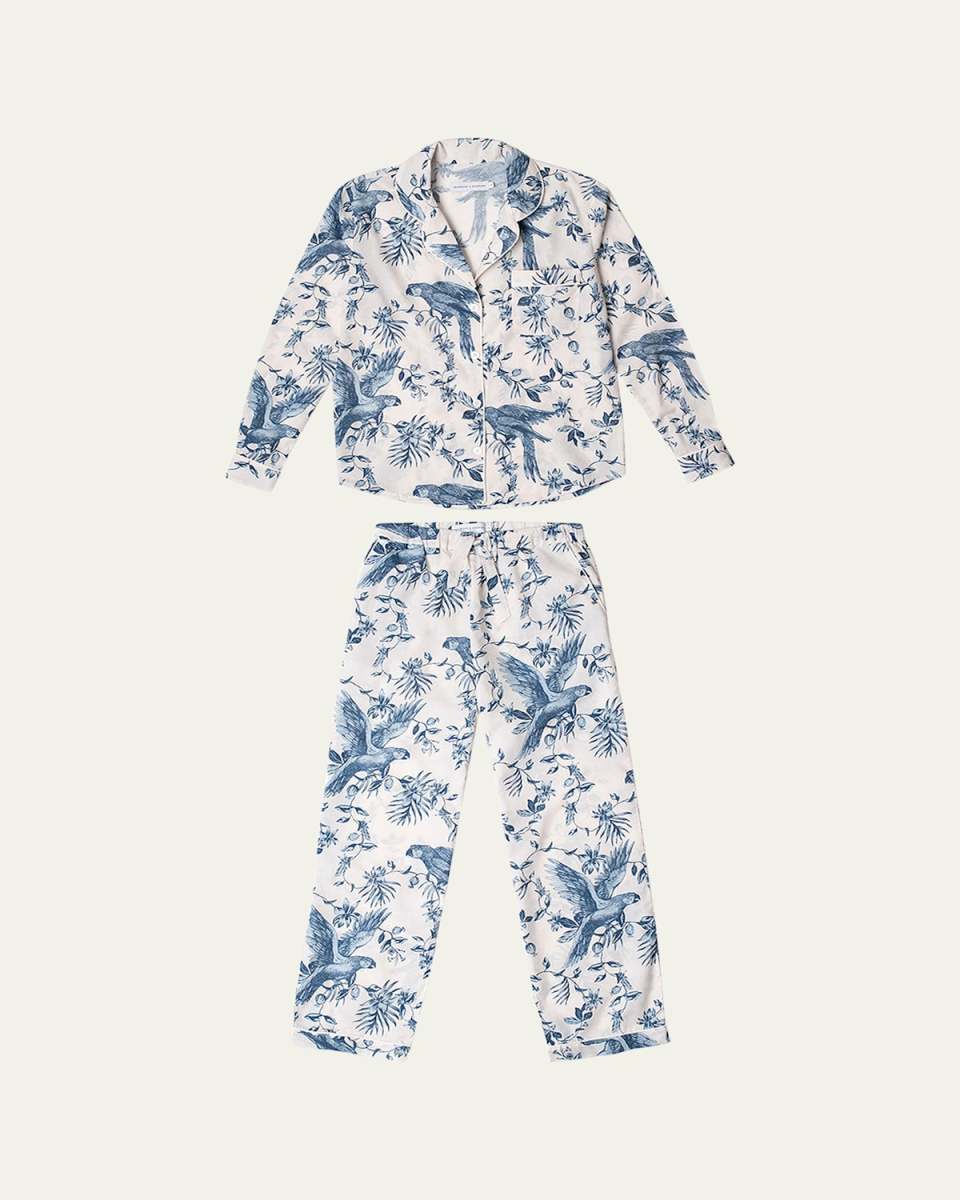 Bromley Parrot-Print Organic Cotton Pajama Set